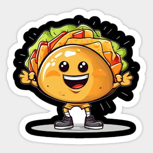 kawaii Taco cehees T-Shirt cute potatofood funny Sticker